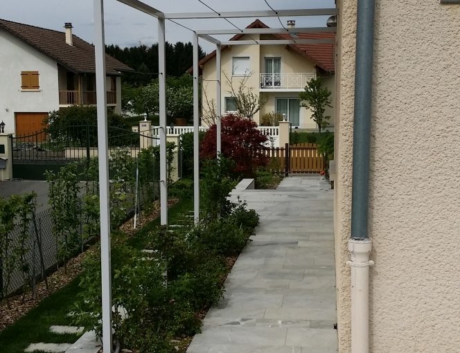 Tonnelle avec plantes grimpantes